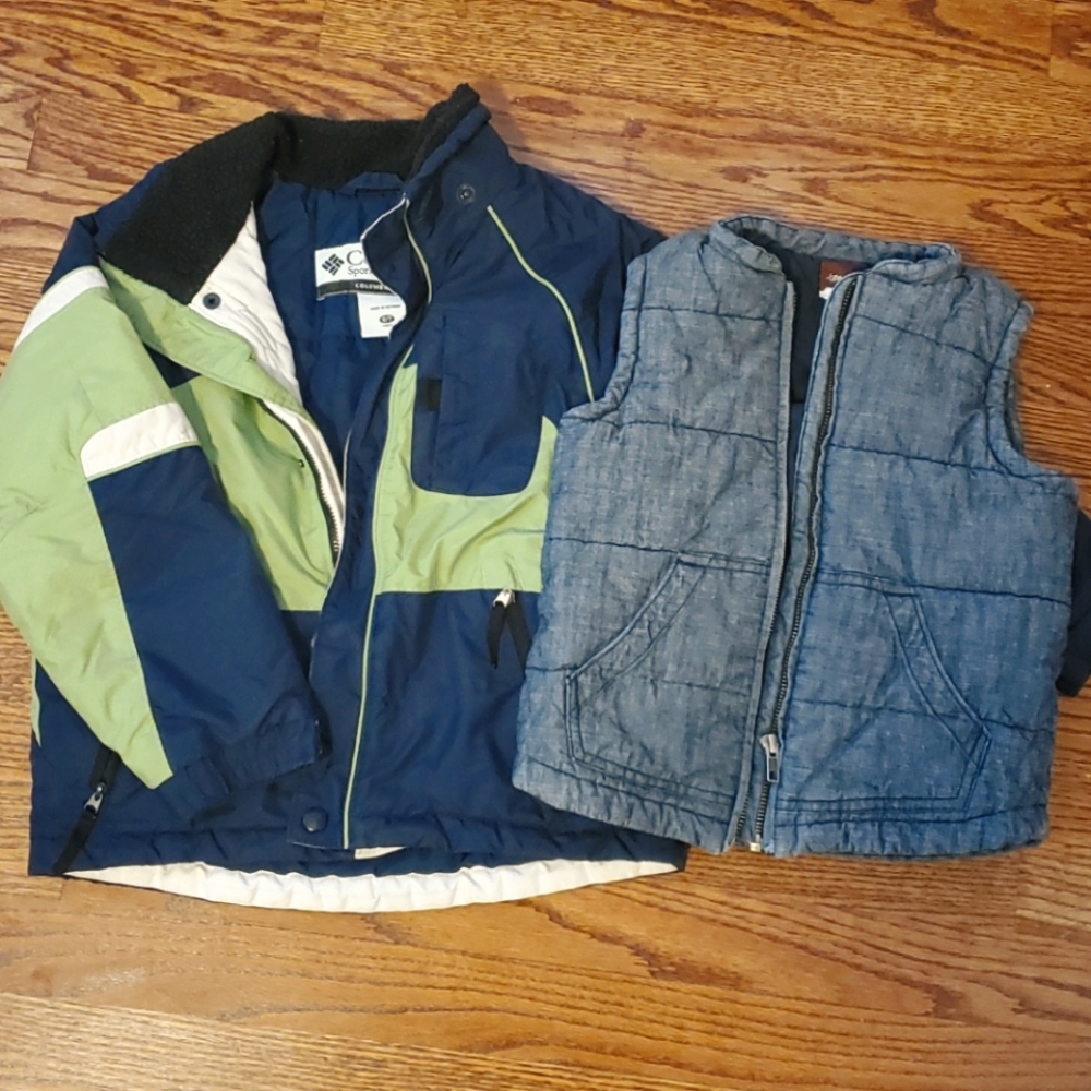 Boys Size S Winter Coat and Puffer Vest